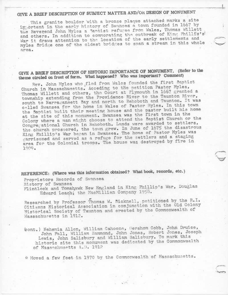 The Myles Garrison Marker