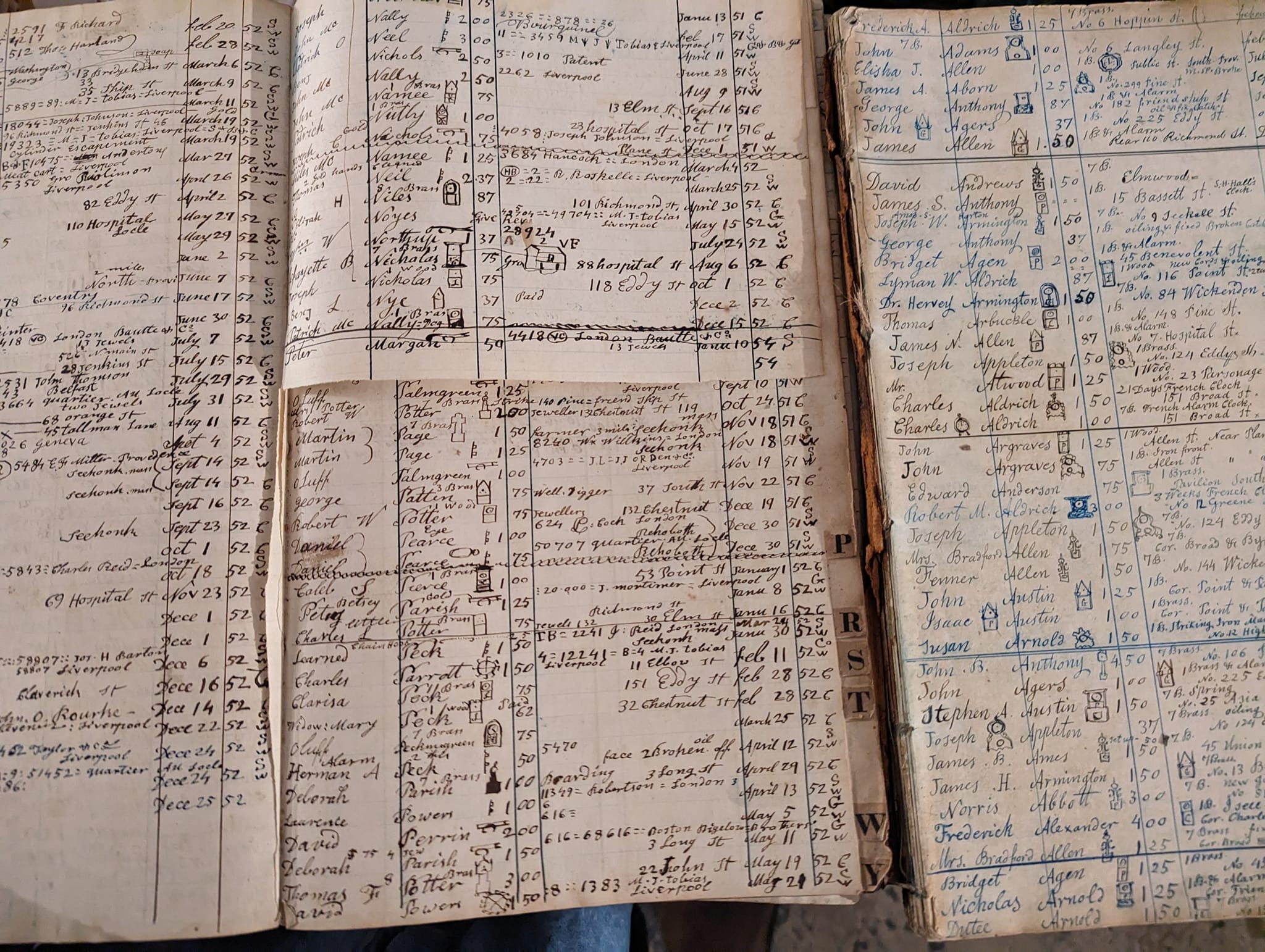 Page from Repair Ledger