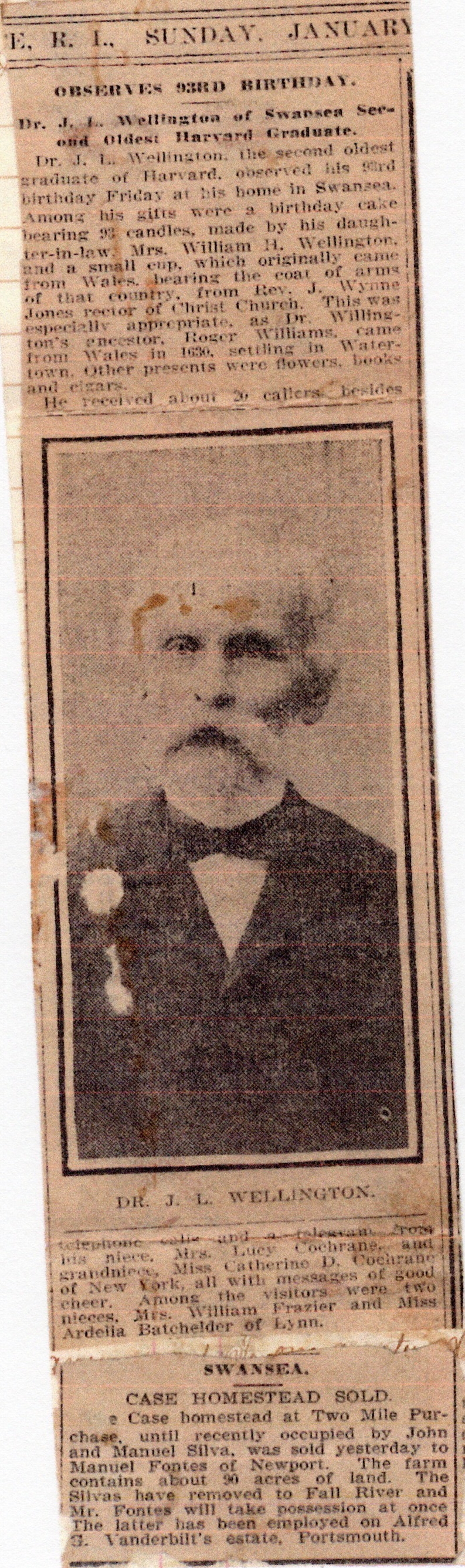 Wellington Birthday article