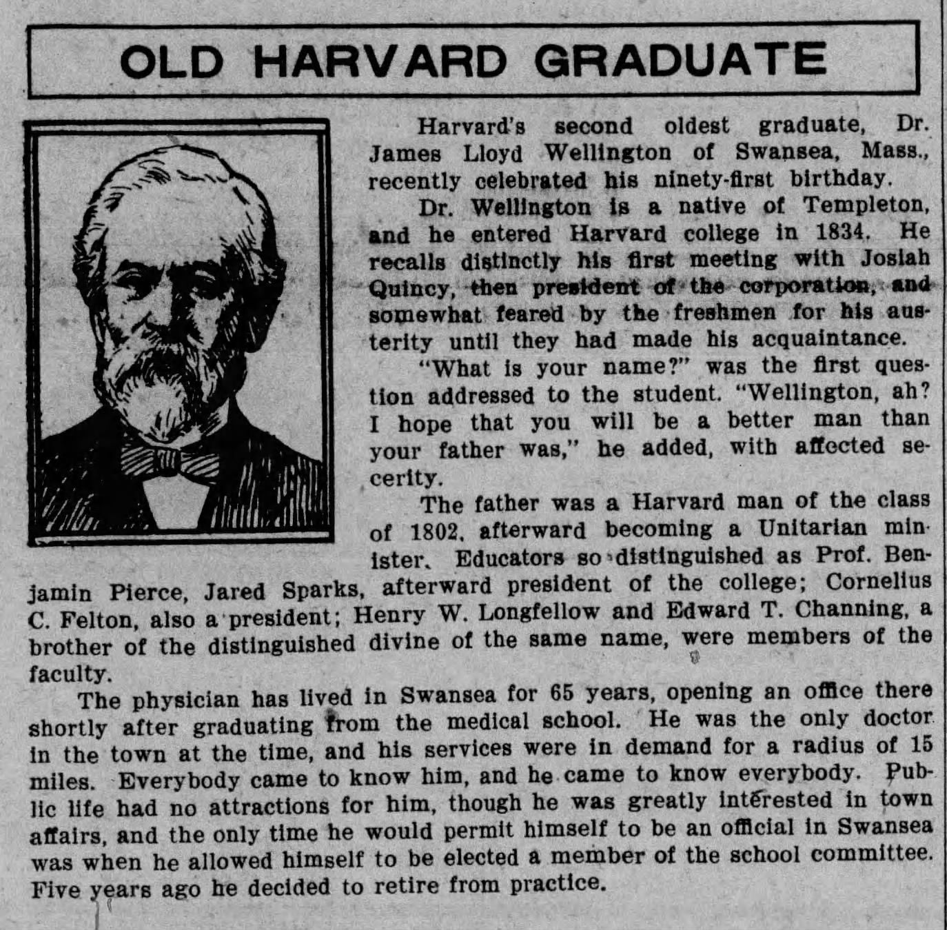 Old Harvard Birthday article